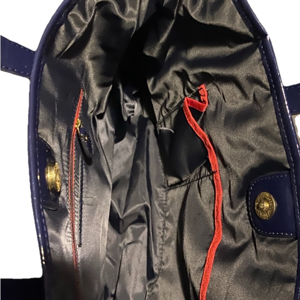 Tommy Hilfiger Blue and Green Plaid Tote - Picture 8 of 9